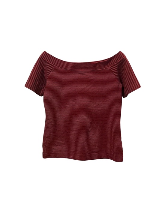 J. Crew Tops - J. Crew Red and Black Striped Off-Shoulder Tee